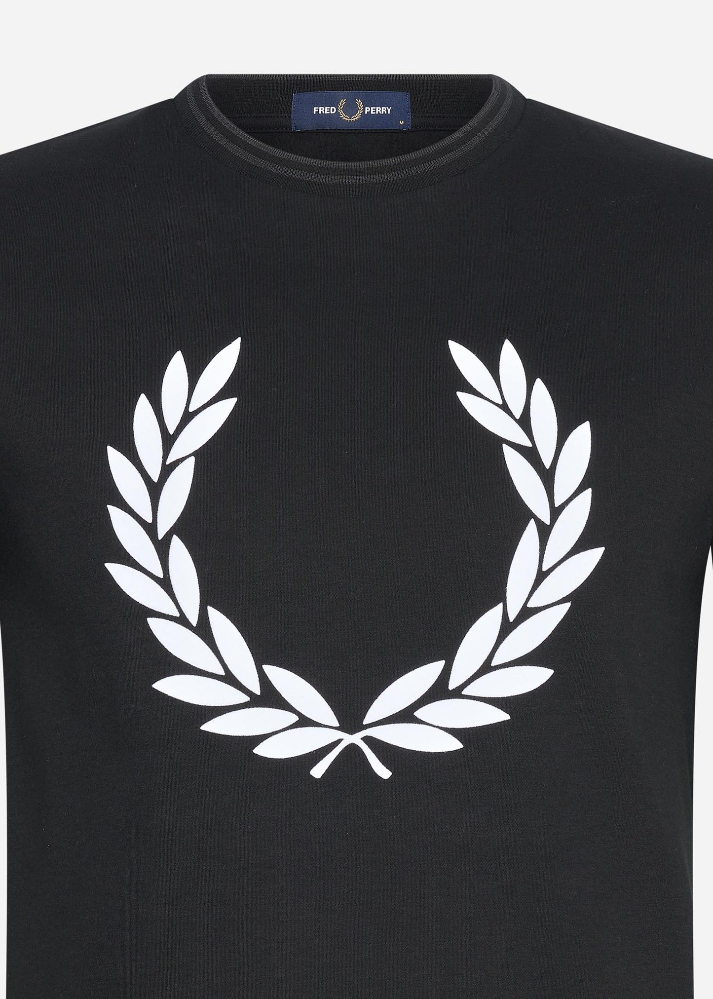 Flock laurel wreath t-shirt - black