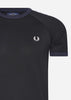 Fred Perry T-shirts  Panelled taped t-shirt - black 