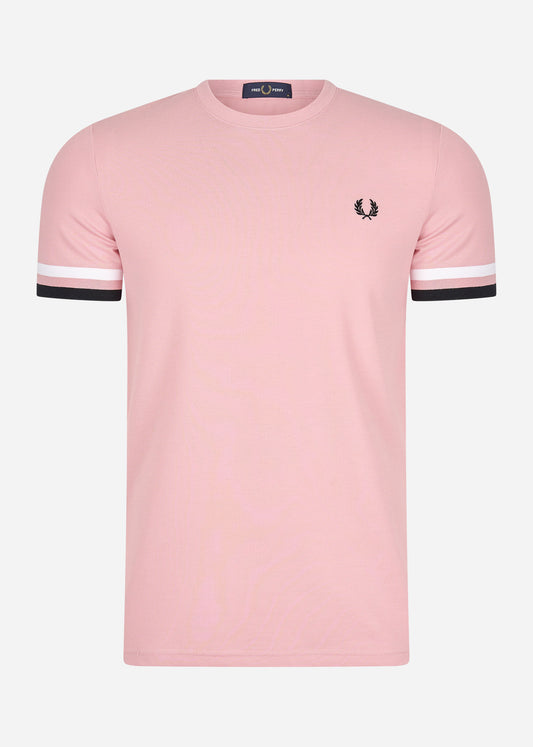 Bold tipped pique t-shirt - chalky pink
