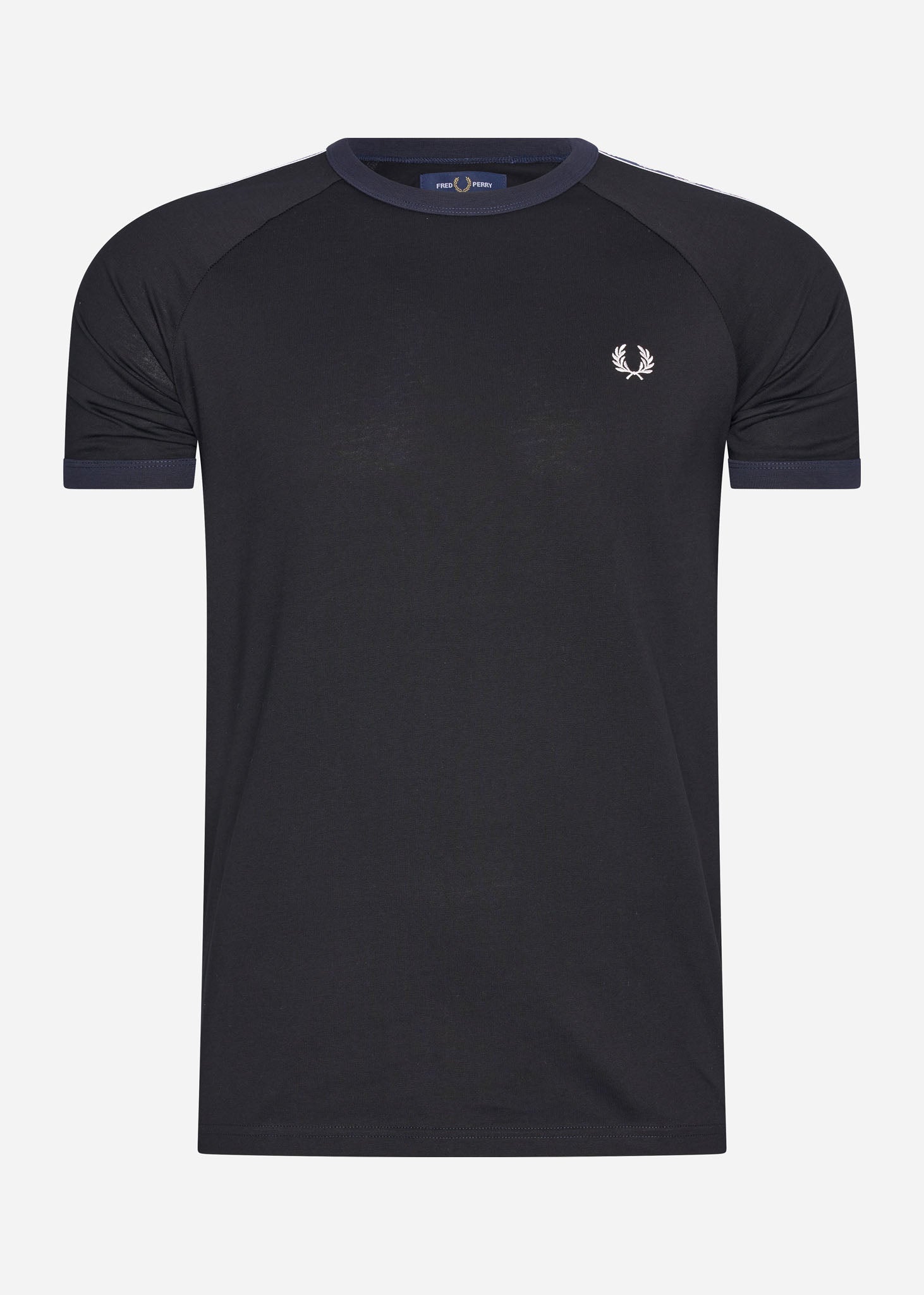 Panelled taped t-shirt - black - Fred Perry