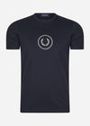 Fred Perry T-shirts  Circle branding t-shirt - navy 