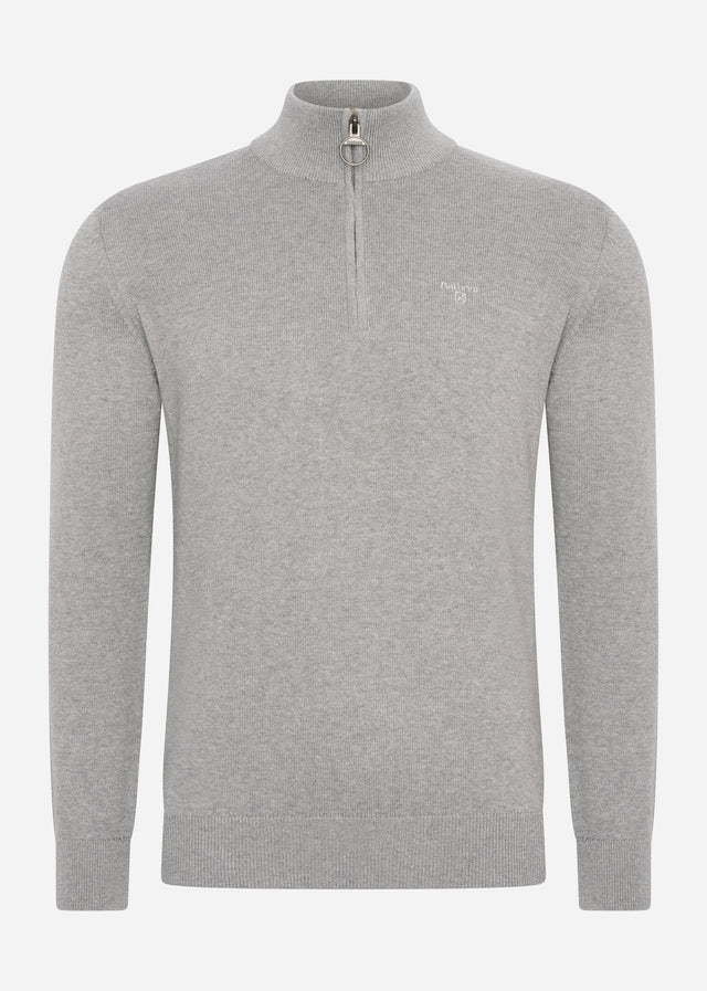Barbour Sweaters  Cotton half zip - grey marl 