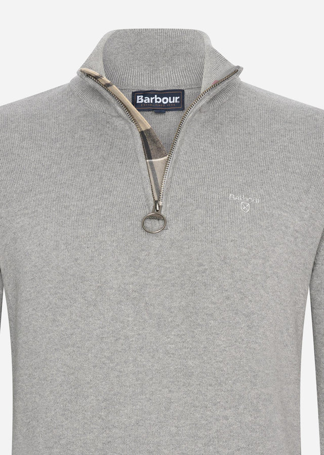 Barbour Sweaters  Cotton half zip - grey marl 
