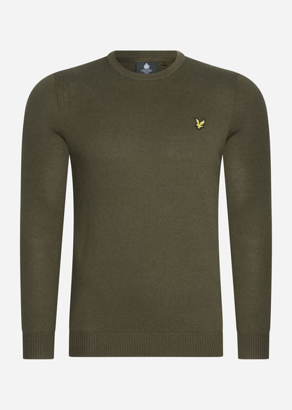 Lyle & Scott Truien  Cotton merino crew jumper - olive 