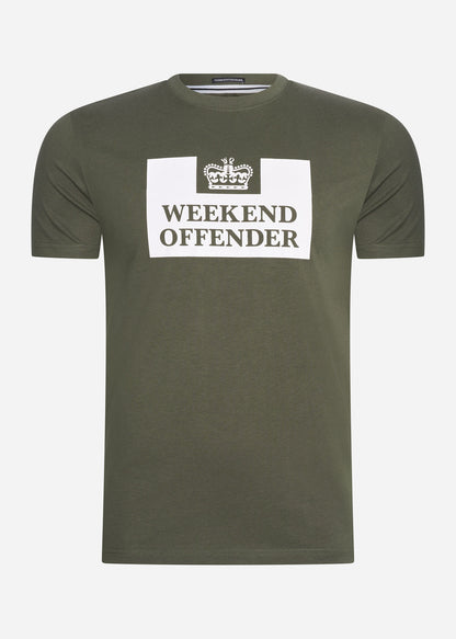 Weekend Offender T-shirts  Prison tee - dark green 