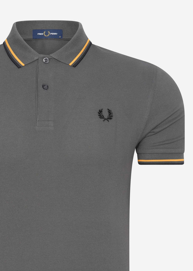 Fred Perry Polos  Twin tipped polo - gunmetal gold black 