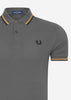 Fred Perry Polo's  Twin tipped polo - gunmetal gold black 