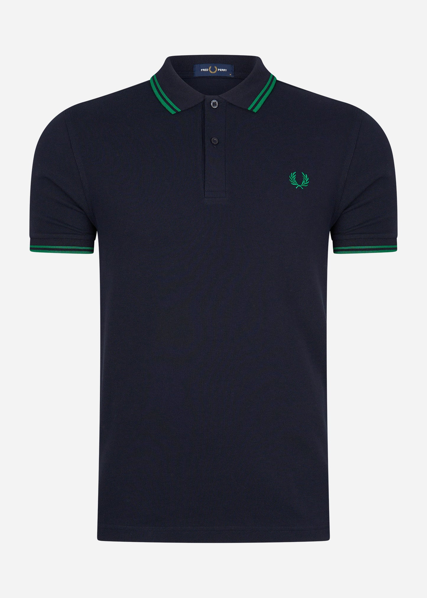 Twin tipped fred perry shirt - navy fp green
