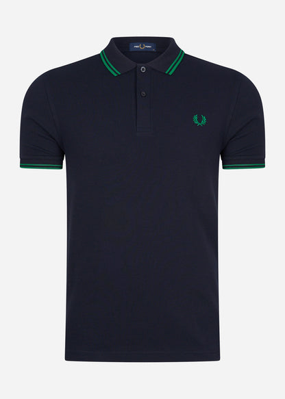 Fred Perry Polo's  Twin tipped fred perry shirt - navy fp green 