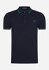 Fred Perry Polo's  Twin tipped fred perry shirt - navy fp green 