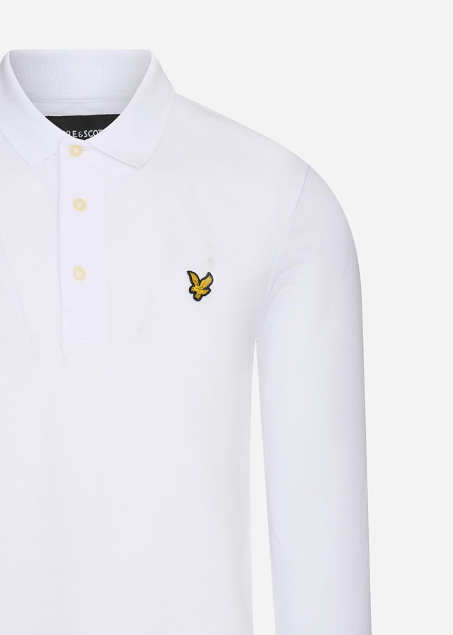 Lyle & Scott Long Sleeve Polos  LS polo shirt - white 
