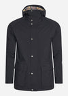 Barbour Jassen  Waterproof hooded bedale - black dress 