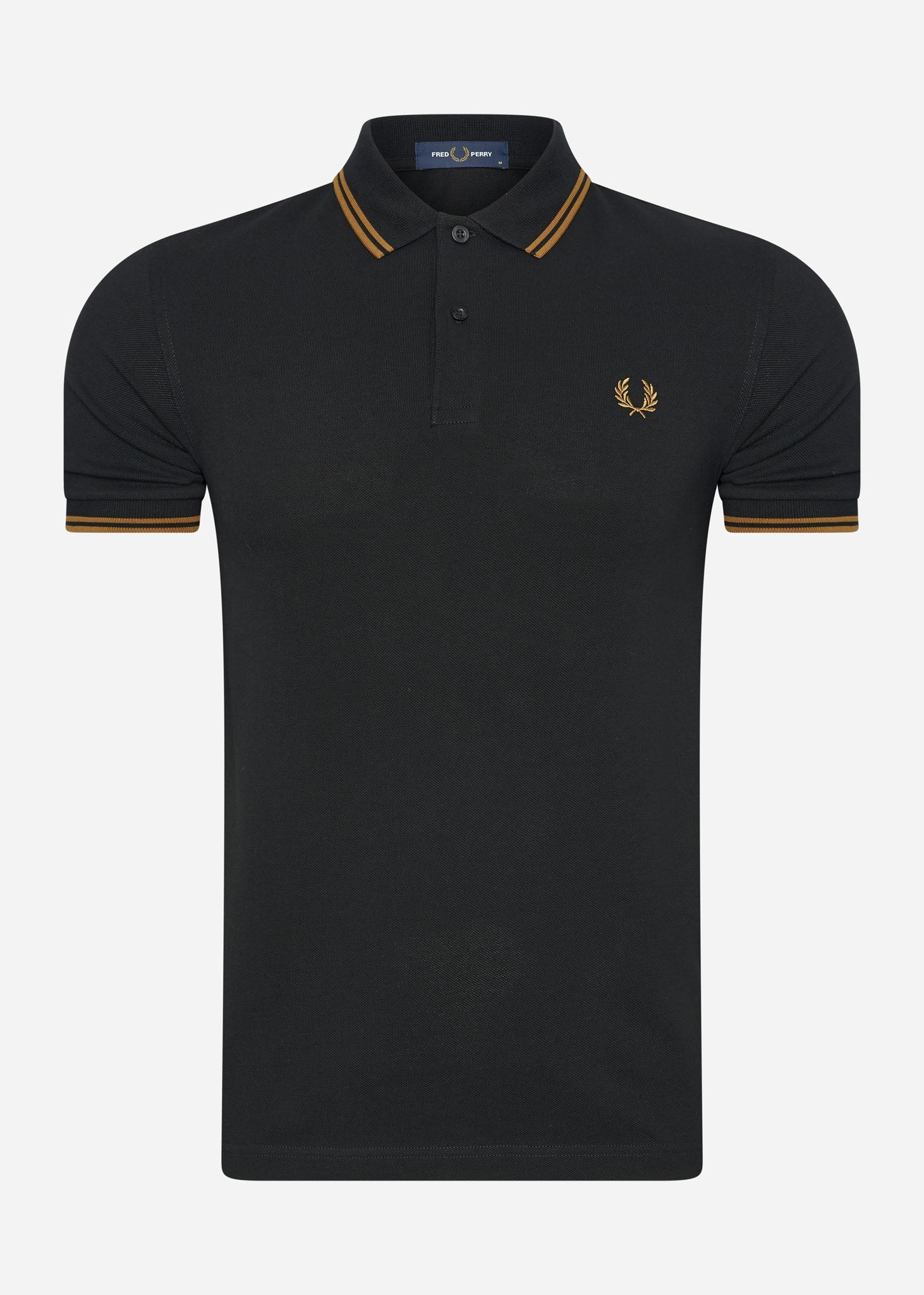 Fred Perry Polo's  Twin tipped polo - dark caramel black 