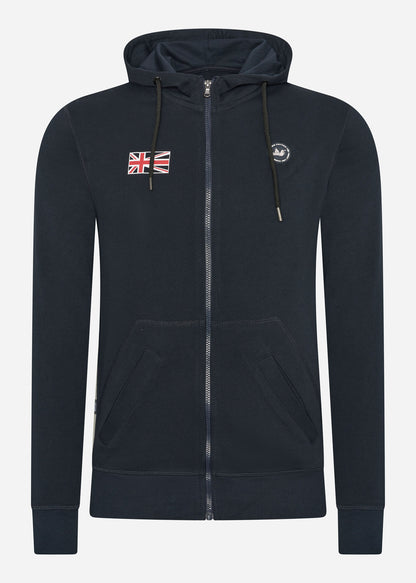 Peaceful Hooligan Vesten  Flag zip hoodie - navy 