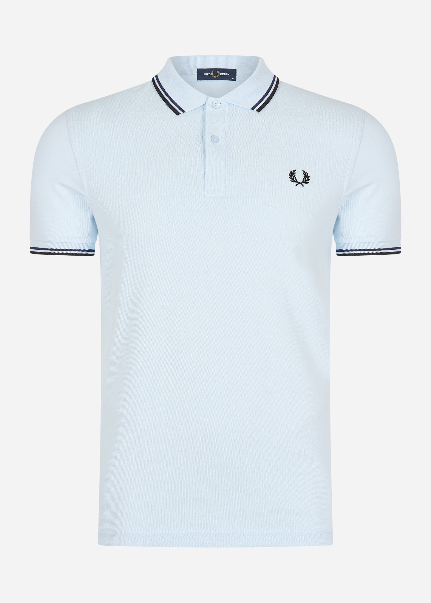 Twin tipped fred perry shirt - light ice
