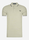 Fred Perry Polo's  Twin tipped fred perry shirt - seagrass snow white black 