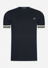 Fred Perry T-shirts  Bold tipped pique t-shirt - navy 