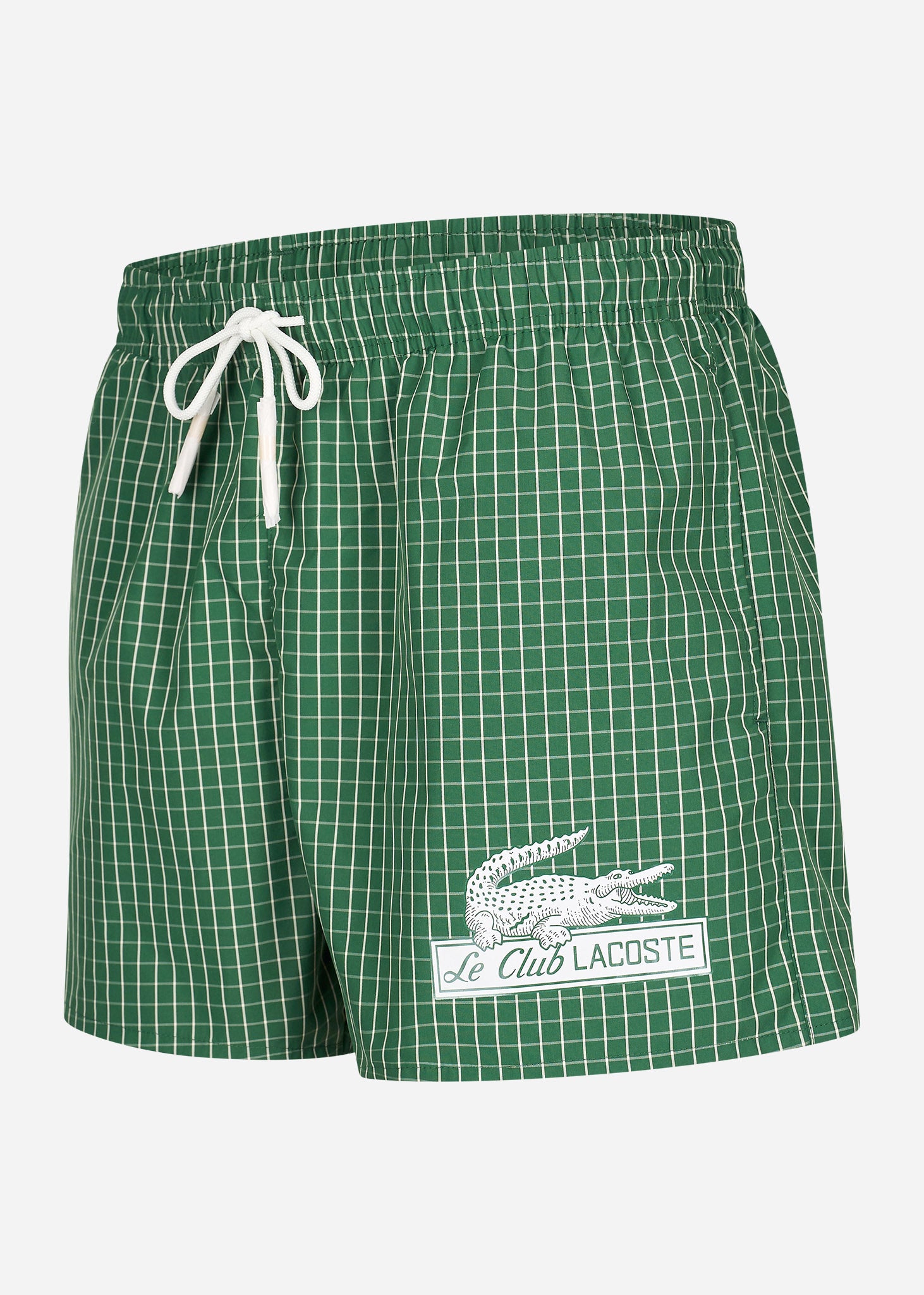 Lacoste Zwembroeken  Checkered swimming trunks - green lapland 