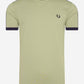 fred perry taped ringer seagrass