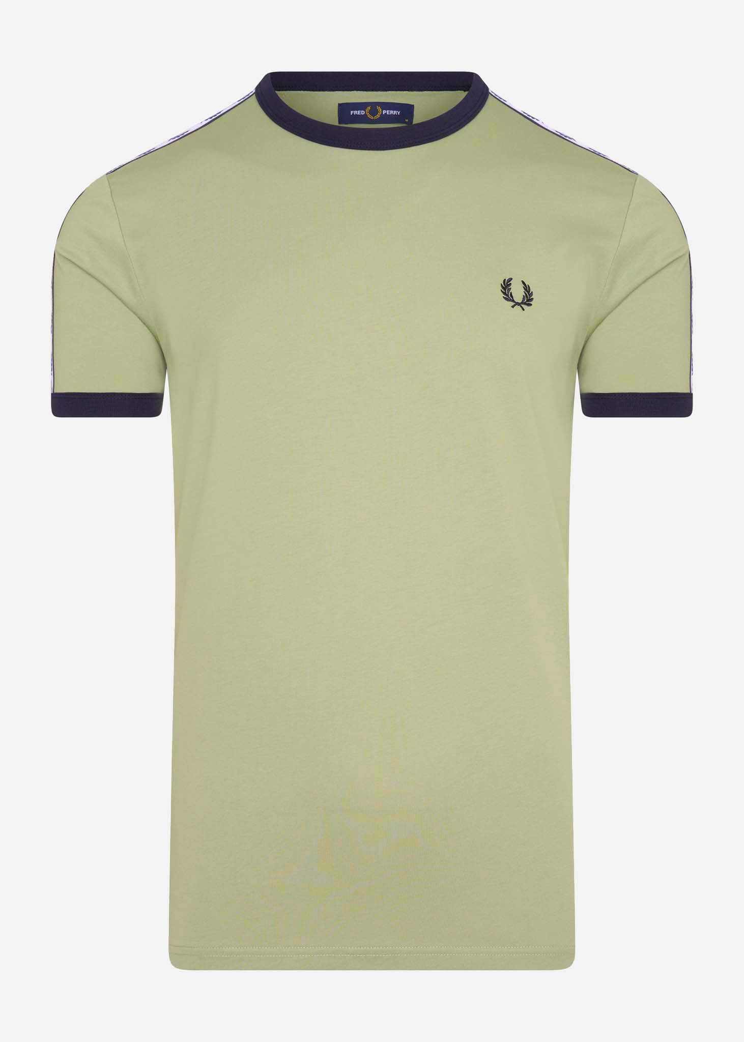 fred perry taped ringer seagrass