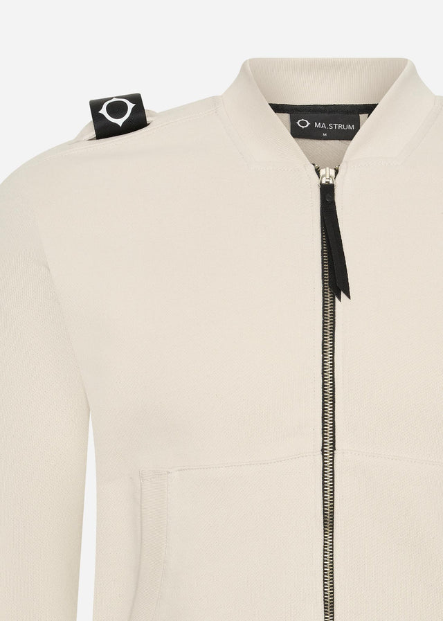 MA.Strum Cardigans  Full zip bomber sweat - aluminium 
