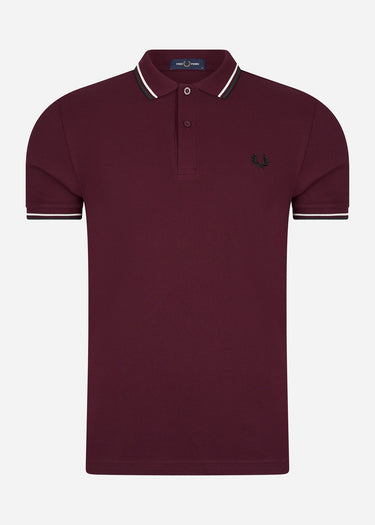 Fred Perry Polo's  Twin tipped fred perry shirt - oxblood ecru black 