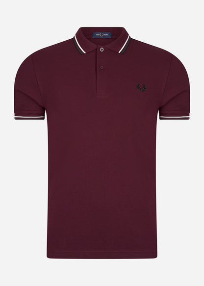 Fred Perry Polo's  Twin tipped fred perry shirt - oxblood ecru black 