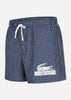 Lacoste Zwembroeken  Checkered swimming trunks - navy blue lapland 