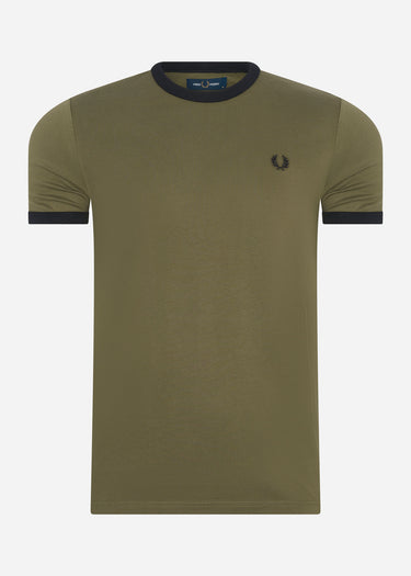 Fred Perry T-shirts  Tonal tape ringer t-shirt - military green 