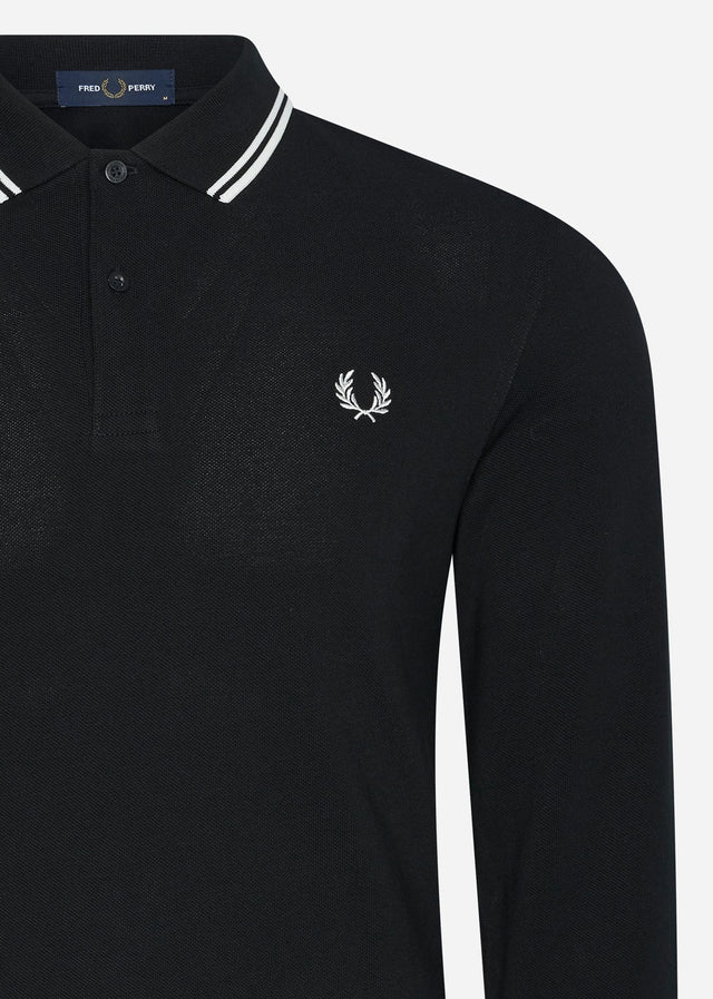 Fred Perry Long Sleeve Polos  Ls twin tipped polo shirt - black 