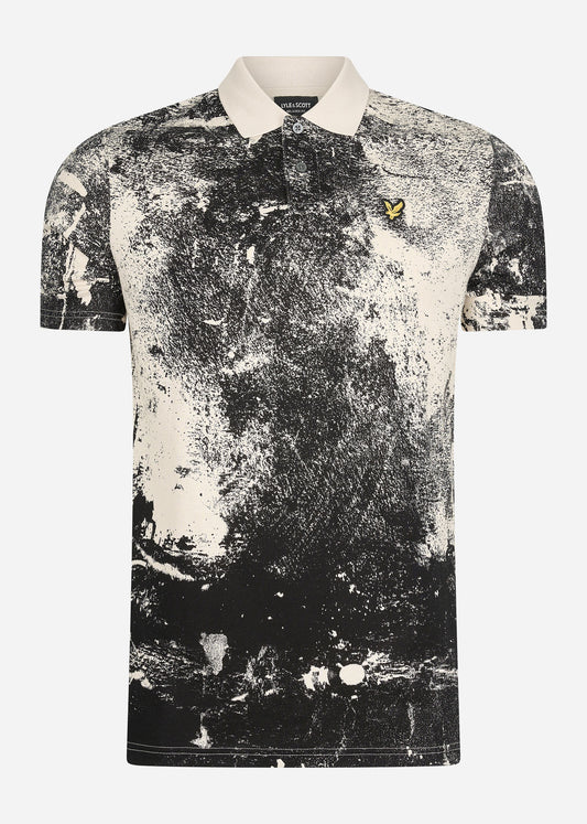 Erosion print polo shirt - cove