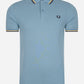 fred perry polo ash blue gold navy