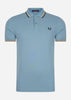 Fred Perry Polo's  Twin tipped fred perry shirt - ash blue golden hour navy 