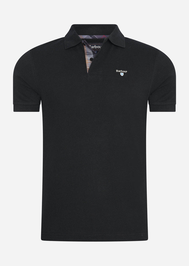 Barbour Polos  Barbour tartan pique polo - black 