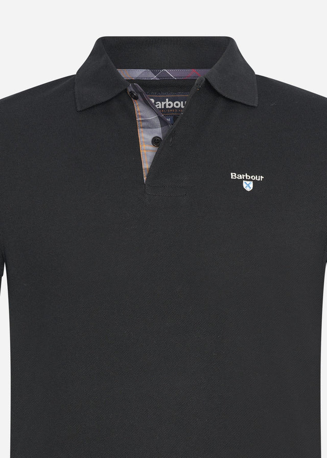 Barbour Polos  Barbour tartan pique polo - black 