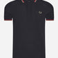 Twin tipped fred perry shirt - black washed red sage green - Fred Perry