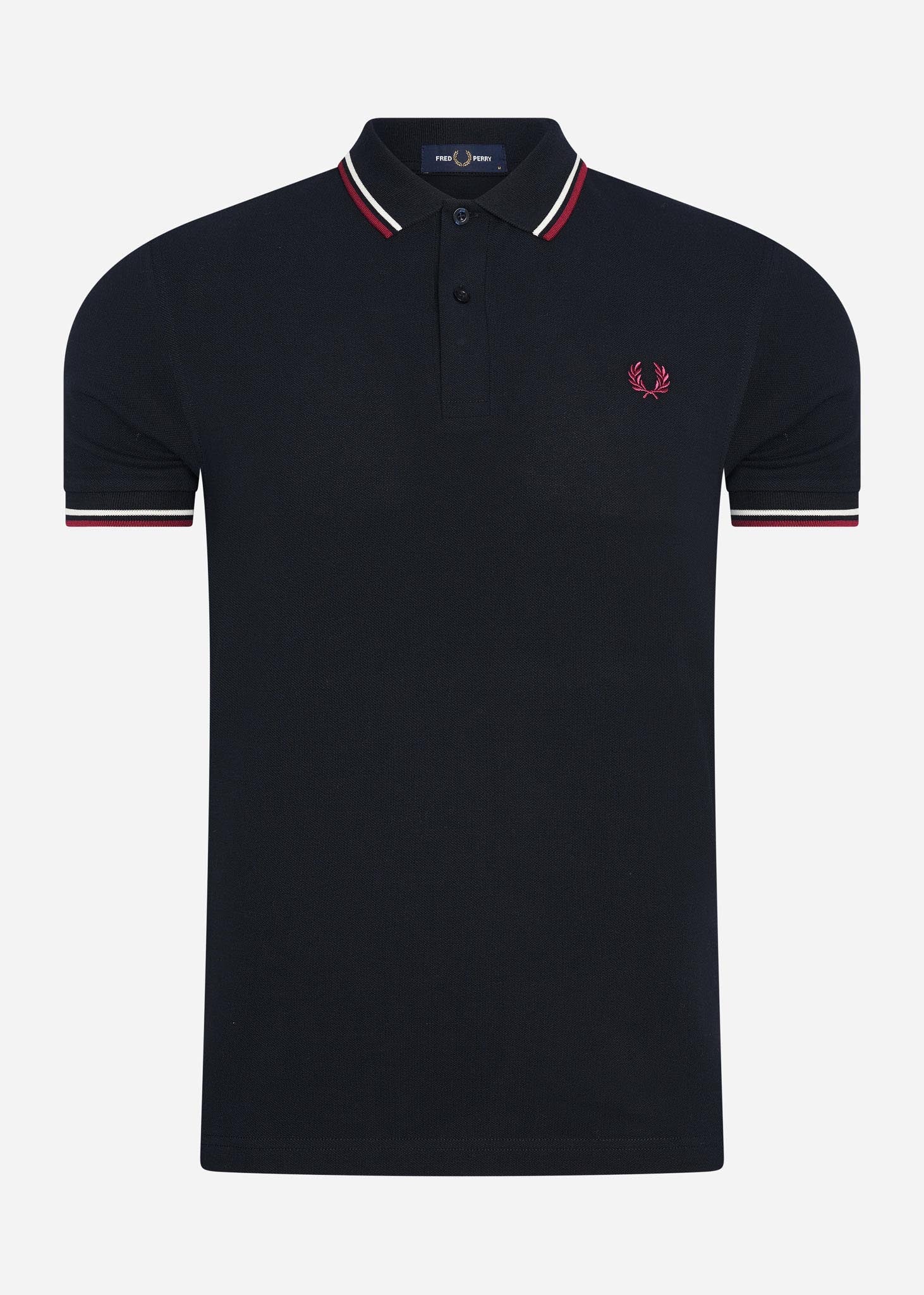 fred perry polo navy ecry twany port 