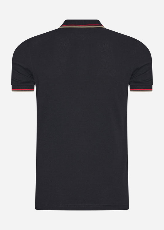 Twin tipped fred perry shirt - black washed red sage green - Fred Perry