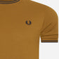 fred perry t-shirt twin tipped dark caramel