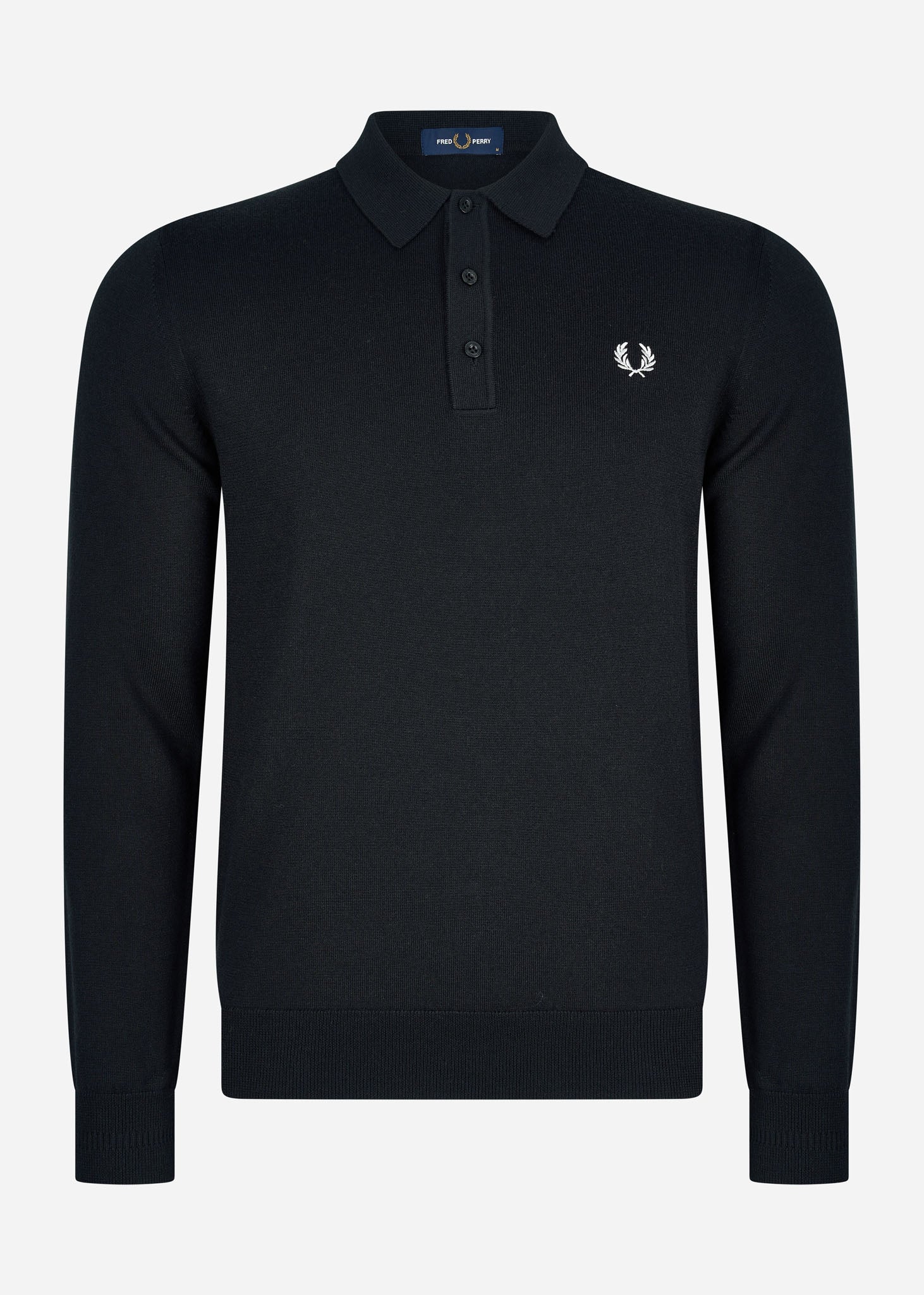 Fred Perry Longsleeve Polo's  Classic knitted shirt ls - black 