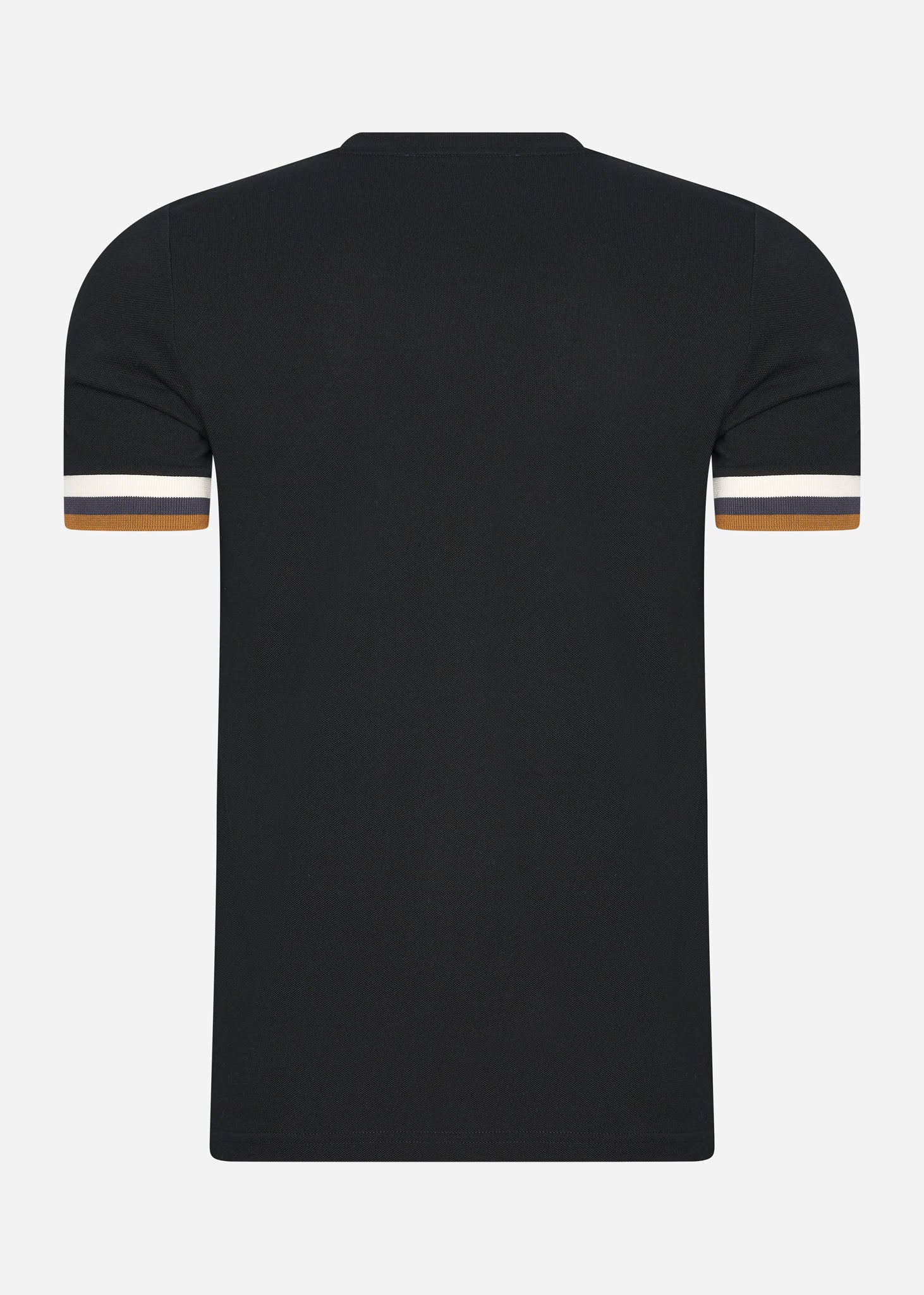 Fred Perry T-shirts  Striped cuff pique t-shirt - black 