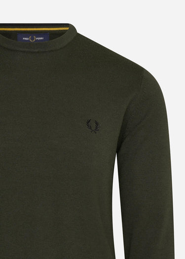 Fred Perry Truien  Classic crew neck jumper - hunting green 