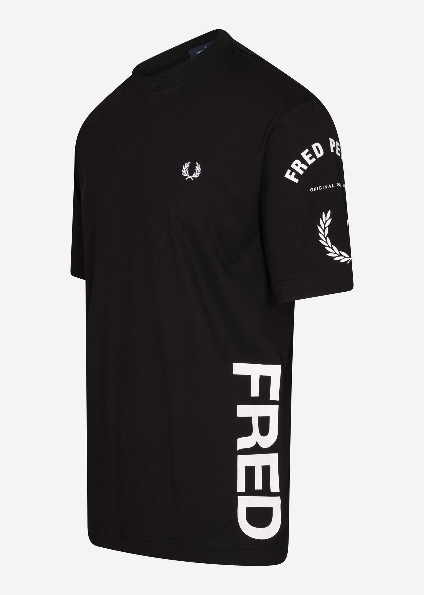 Bold branding t-shirt - black - Fred Perry