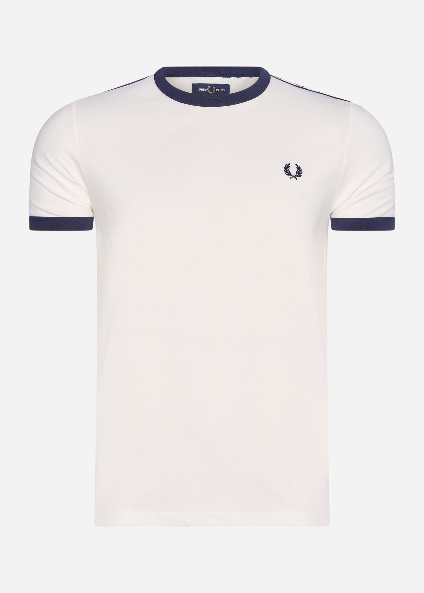 Fred Perry taped ringer t-shirt snow white