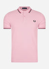 Fred Perry Polo's  Twin tipped fred perry shirt - chalky pink washed red black 