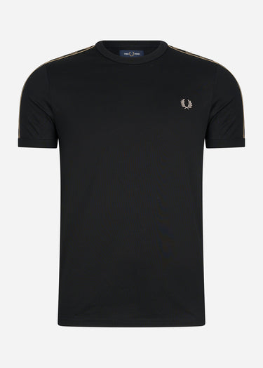 Fred Perry T-shirts  Contrast tape ringer t-shirt - black black 