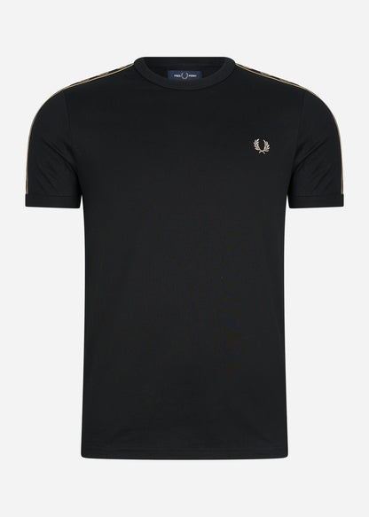 Fred Perry T-shirts  Contrast tape ringer t-shirt - black black 