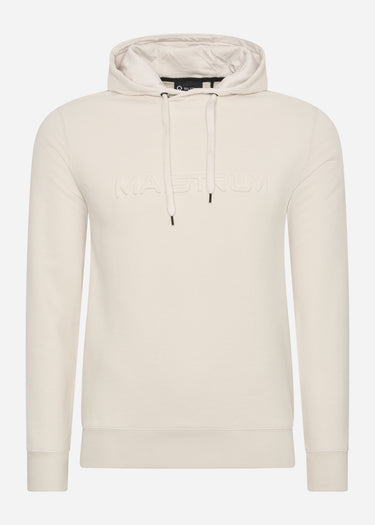 MA.Strum Hoodies  Embossed logo overhead hoody - aluminium 