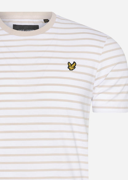 Lyle & Scott T-shirts  Breton stripe t-shirt - light mist 