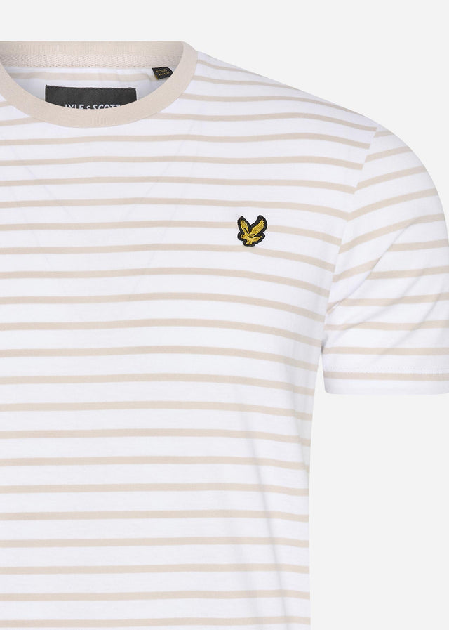 Lyle & Scott T-shirts  Breton stripe t-shirt - light mist 